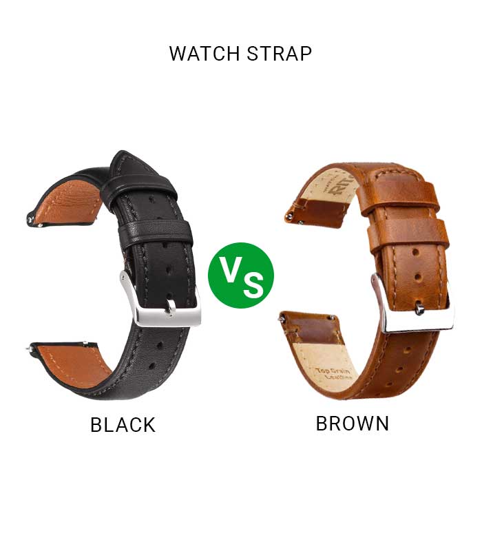 Dressing up for a function - brown vs black watch strap
