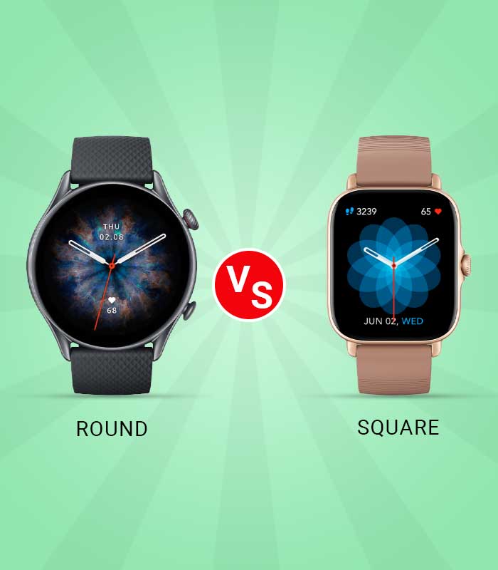 What are the differences between a round and a square watch?