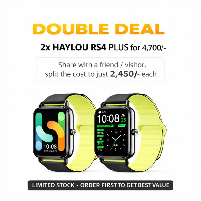 Haylou RS4 Plus Smartwatch (Double Deal Offer!)