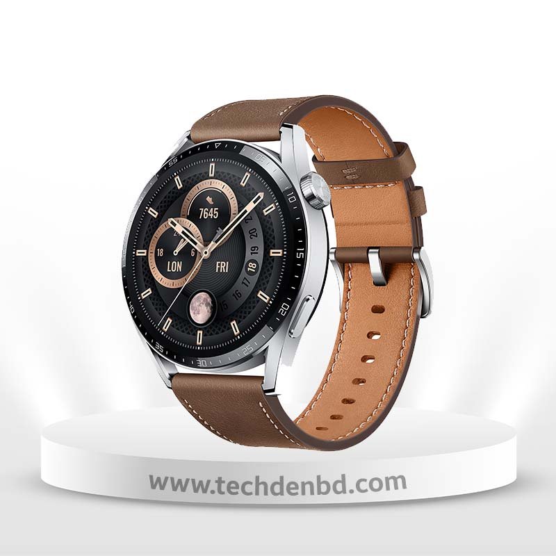 HUAWEI WATCH GT 3 46mm Smart Watch With Brown Leather Strap