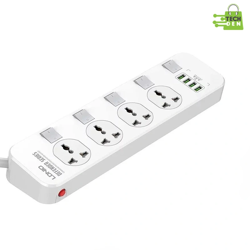LDNIO SC4408 Defender Series 4 Power Socket 4 USB 3.4A 2500W Power Strip