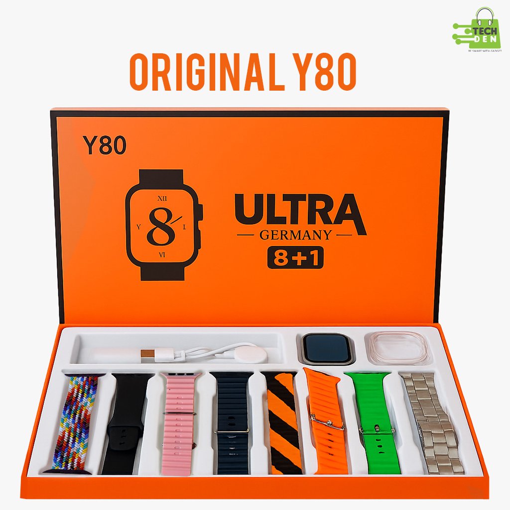 Original Y80 Ultra Smart Watch Apple Clone With 8+1 Straps
