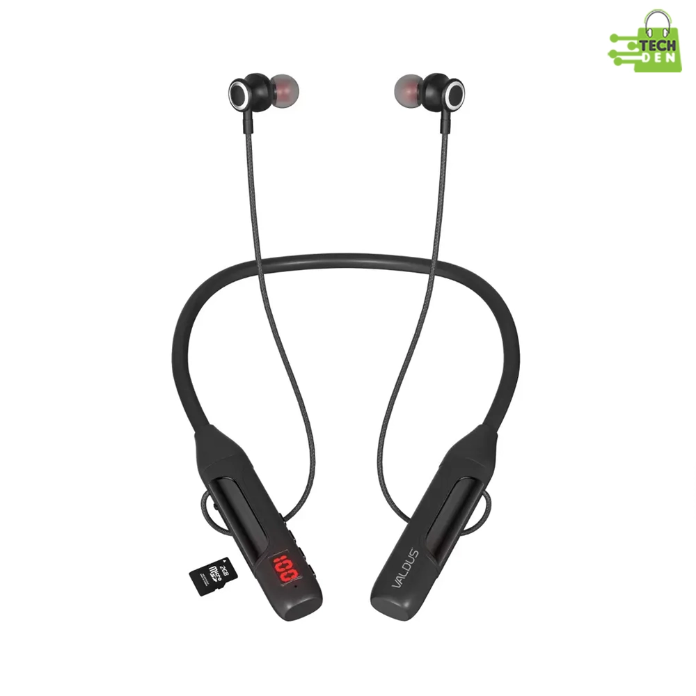 Valdus VS-83 150-Hour Playback Wireless Neckband With TF-Card Play