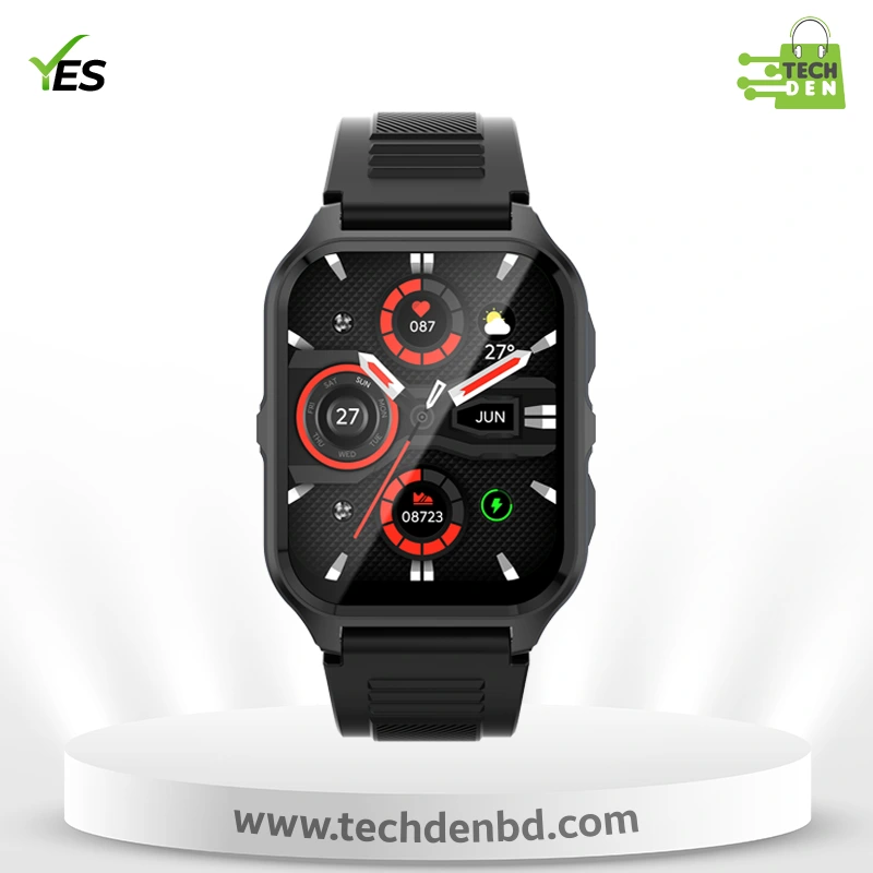 YES Bolt Pro Smartwatch | 1.83'' IPS HD Display, BT Call & Music, Health Monitoring, and Multi-Sport Modes