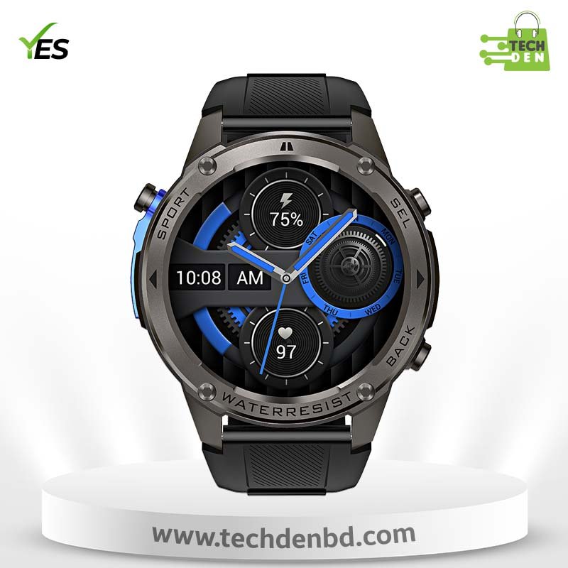 YES Sports GPS Smartwatch | GPS, Compass, 5ATM Waterproof, Multi-Sport Modes & Health Monitoring Features