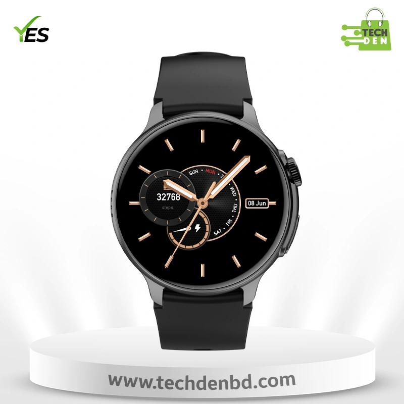YES Vital Pro Smartwatch | 1.43'' AMOLED Display, BT Call & Music, Advanced Health Monitoring, and Multi-Sport Modes