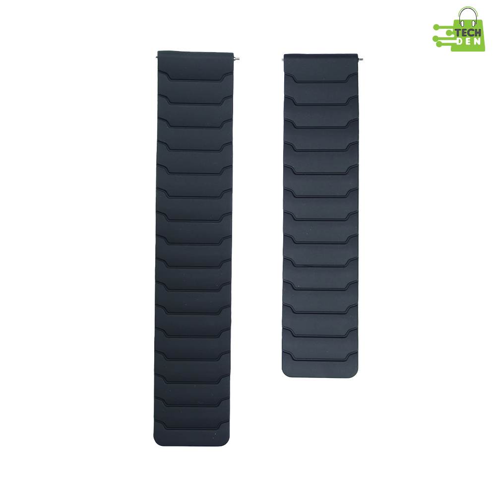Premium Segmented 22mm Silicone Soft Magnetic Strap For Smart Watch